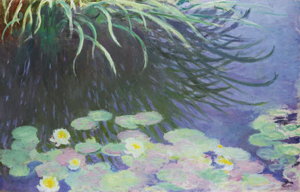 Water Lilies with Reflections of Tall Grass de Claude Monet