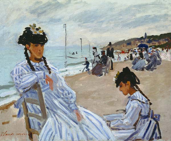 On the Beach at Trouville de Claude Monet