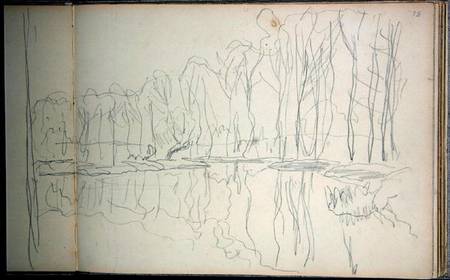 Poplar trees on the river Epte de Claude Monet