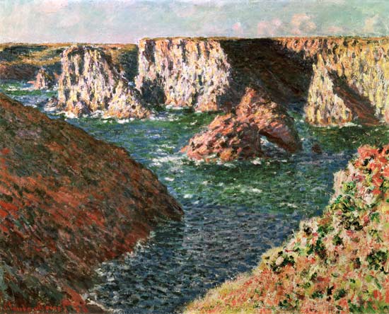 The Rocks of Belle Ile de Claude Monet