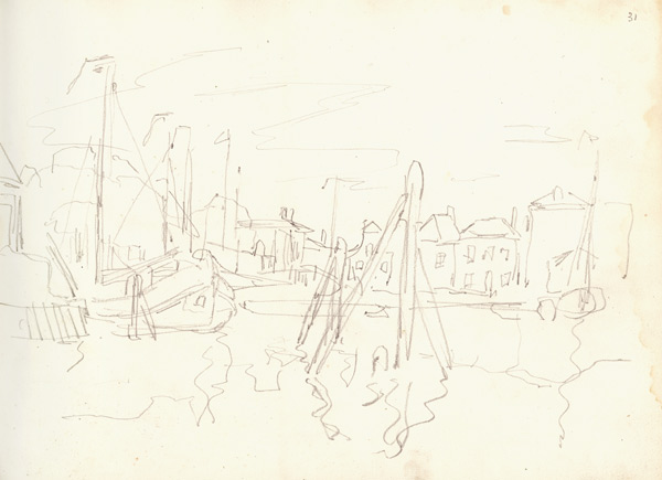 The port at Zaandam de Claude Monet