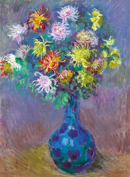 Vaso con crisantemos de Claude Monet