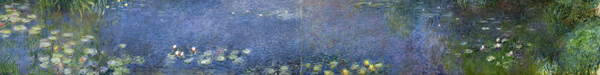 Waterlilies: Morning, 1914-18 (centre left and rigth section) de Claude Monet
