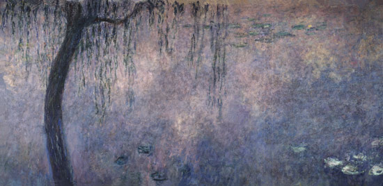 Waterlilies: Two Weeping Willows, left section de Claude Monet