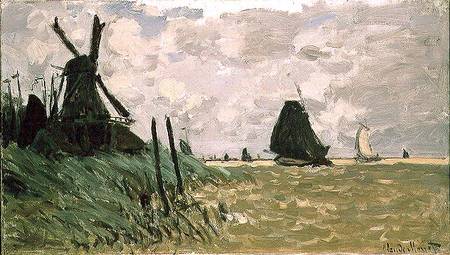 A Windmill near Zaandam de Claude Monet