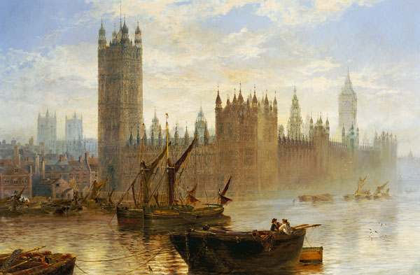 Westminster From The Thames de Claude T. Stanfield Moore