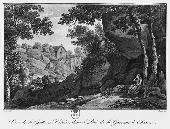 View of Heloise grotto in the park of La Garenne at Clisson, illustration from ''Voyage pittoresque  de Claude Thienon