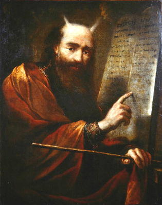 Moses and the Tablets of the Law (oil on canvas) de Claude Vignon
