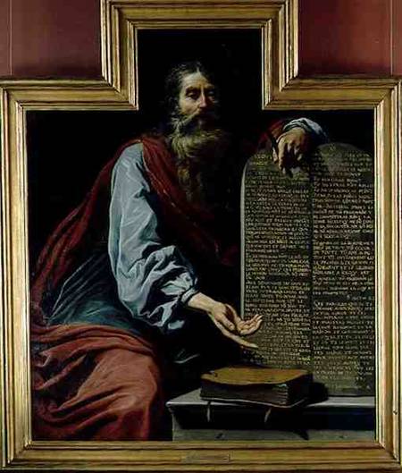 Moses with the Tablets of the Law de Claude Vignon