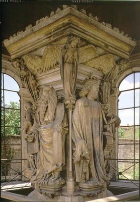 The Well of Moses, David and Moses, 1395-1404 (stone) de Claus Sluter