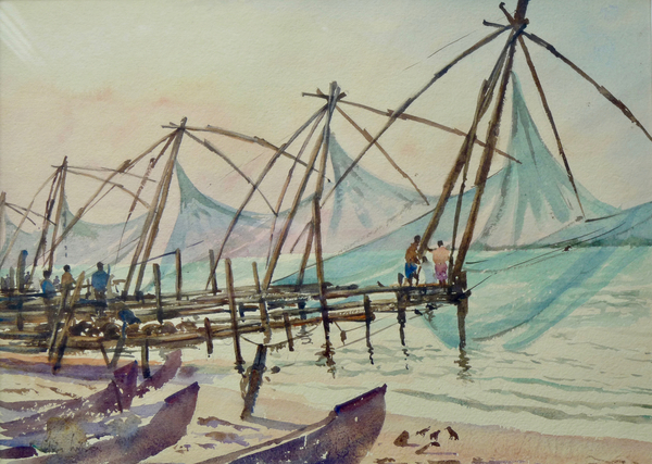 608 Fishing nets, Fort Cochin de Clive Wilson Clive Wilson