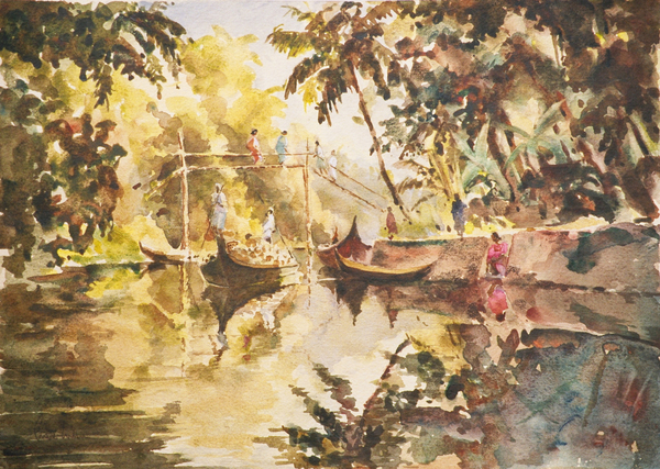 611 Village life on the back waters de Clive Wilson Clive Wilson