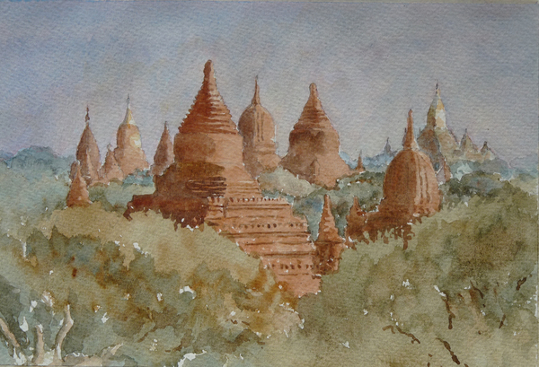 941 Bagan sunrise, towards Ananda de Clive Wilson Clive Wilson