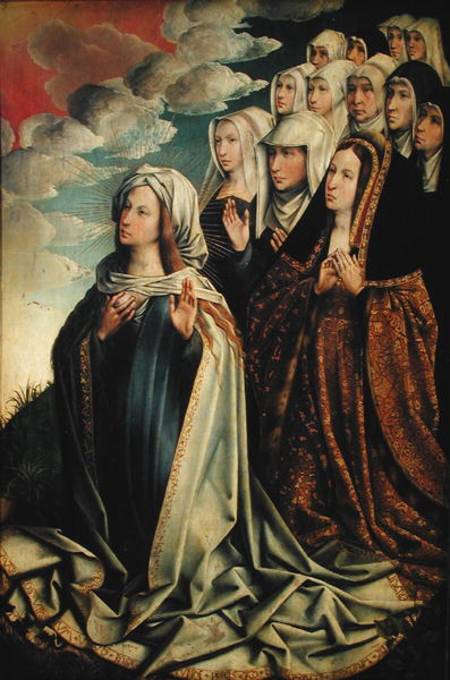 Mary the Mediator with Joanna the Mad (1479-1555) and her entourage, right hand panel from an altarp de Colijn de Coter