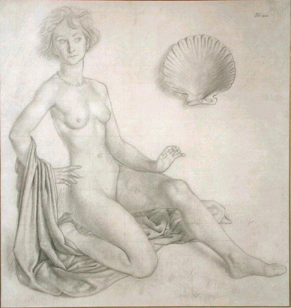 Study for Venus & Cupid, 1924 (pencil on paper)  de Colin Unwin Gill