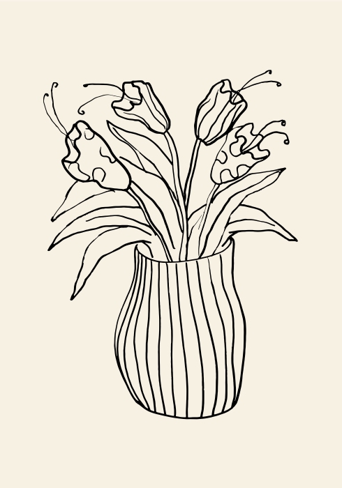 Vase Sketch de Graphic Collection