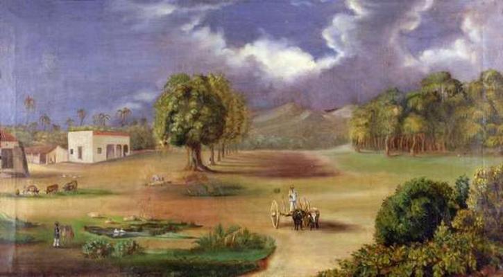 The Villa of San Pedro Alejandrino (oil on canvas) de Colombian School