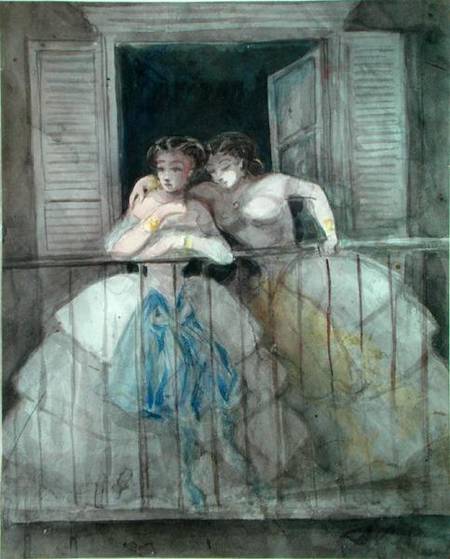 Girls on the Balcony de Constantin Guys