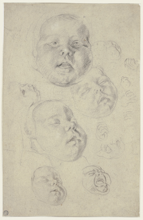 Studienblatt: Kopf und Hände eines Kleinkindes de Cornelis de Vos