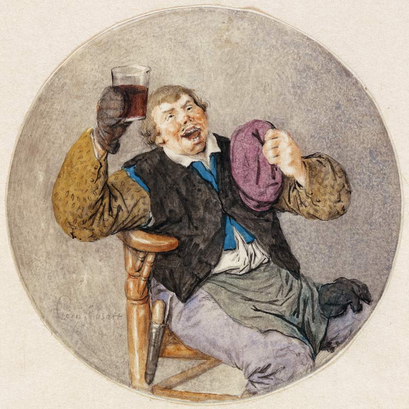 Wine drinker de Cornelis Dusart