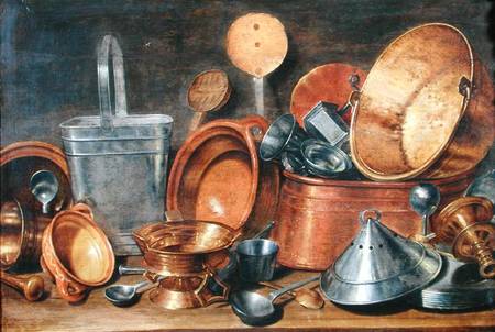 Still Life with Kitchen Utensils de Cornelis Jacobsz Delff