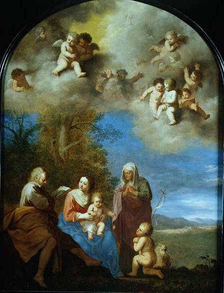 The Holy Family (panel) de Cornelis Poelenburgh