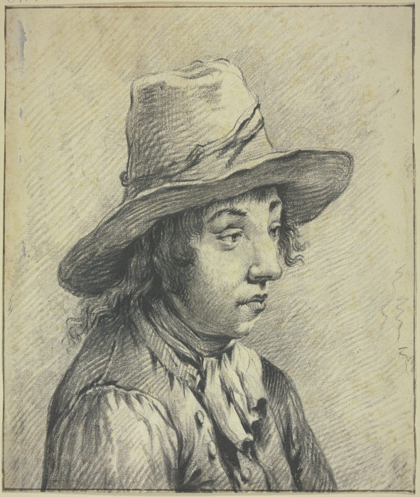 Junger Mann mit Hut, Brustbild nach rechts de Cornelis Visscher