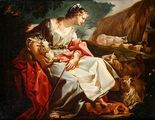 Rebecca as Shepherdess (oil on canvas) de Corrado Giaquinto