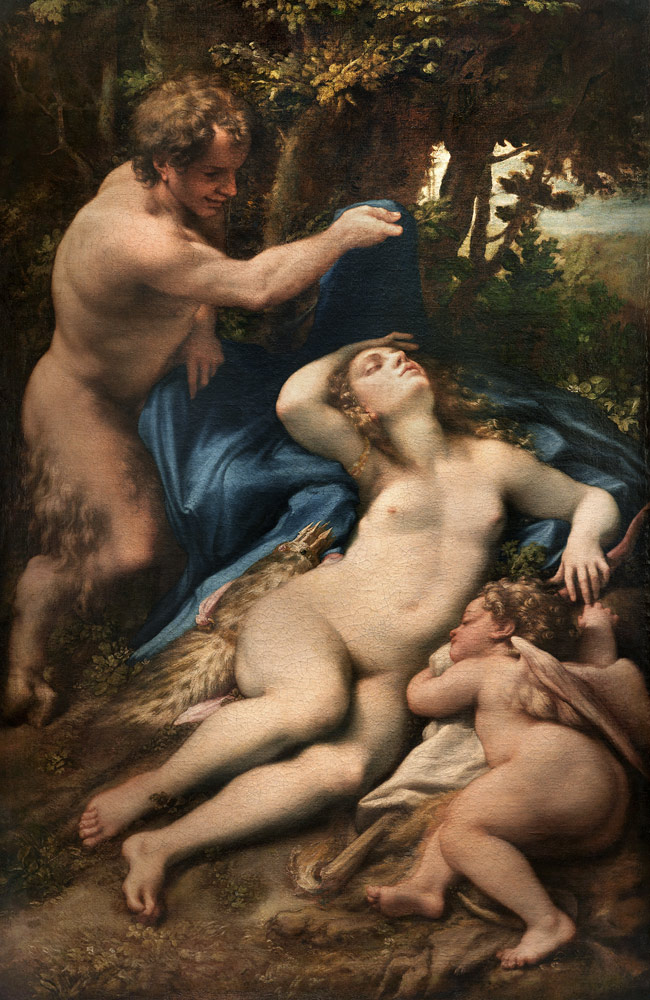 Jupiter and Antiope de Correggio (eigentl. Antonio Allegri)