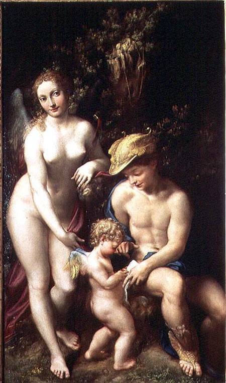 Venus with Mercury and Cupid ('The School of Love') de Correggio (eigentl. Antonio Allegri)