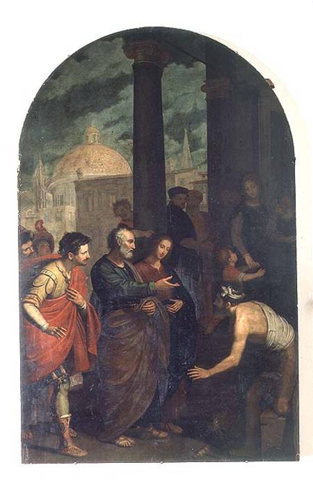 St. Peter and St. John Healing a Cripple de Cosimo Gamberucci or Gambaruccio