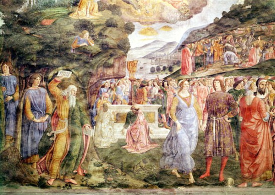 The Adoration of the Golden Calf, from the Sistine Chapel de Cosimo Rosselli