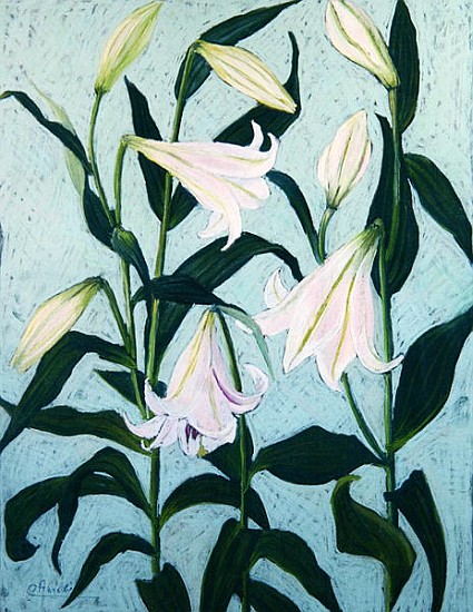 Lilies (pastel on paper)  de Cristiana  Angelini