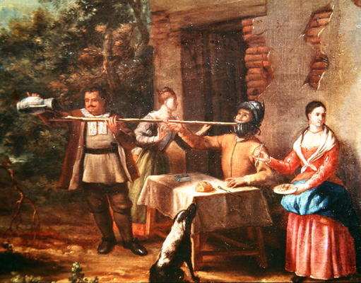 Don Quixote Drinking at an Inn (oil on canvas) de Cristobal Valero