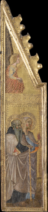 St. Abba Antonius, female saint with a torch (?), The Annunciation Angel de Cristoforo di Bindoccio