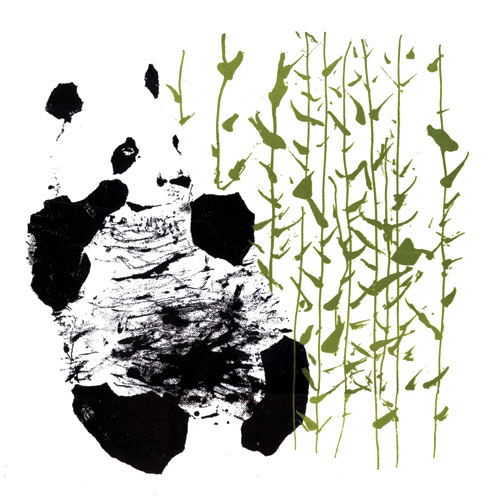 Shy Panda de Louise Cunningham