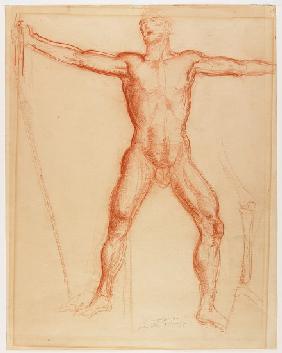 Study for the figure of John Brown in the Tragic Prelude mural for the Kansas Statehouse