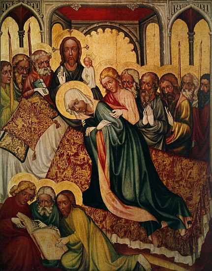 Death of the Virgin, c.1400-10 (detail of 404564) de Czech School