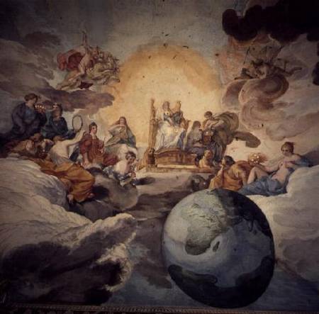 Allegory of the Arts (ceiling painting) de Pietro da Cortona, 