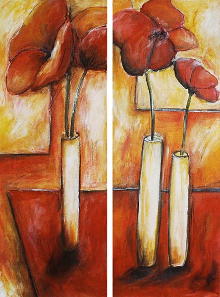 Three Vases of Flowers de Dagmar Zupan