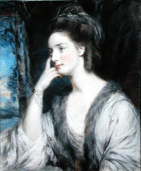 Lady Watkin Williams-Wynn (pencil & pastel heightened with bodycolour on paper) de Daniel Gardner