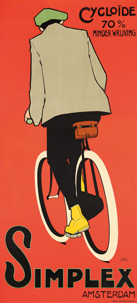 A poster advertising Simplex Amsterdam bicycles de Daniel Hoeksema