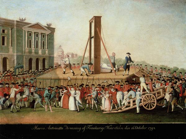 The Execution of Marie-Antoinette (1755-93) de Danish School