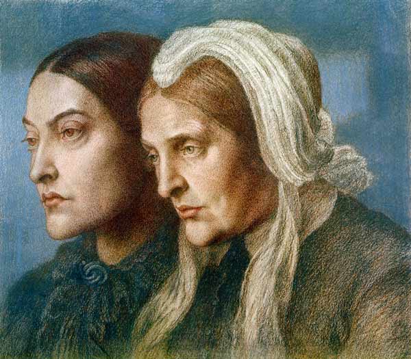 Christina G.Rossetti und Mutter 1877 de Dante Gabriel Rossetti
