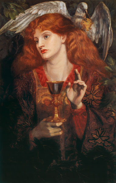 D.Rossetti, Damsel of Sanct Grail, 1874. de Dante Gabriel Rossetti