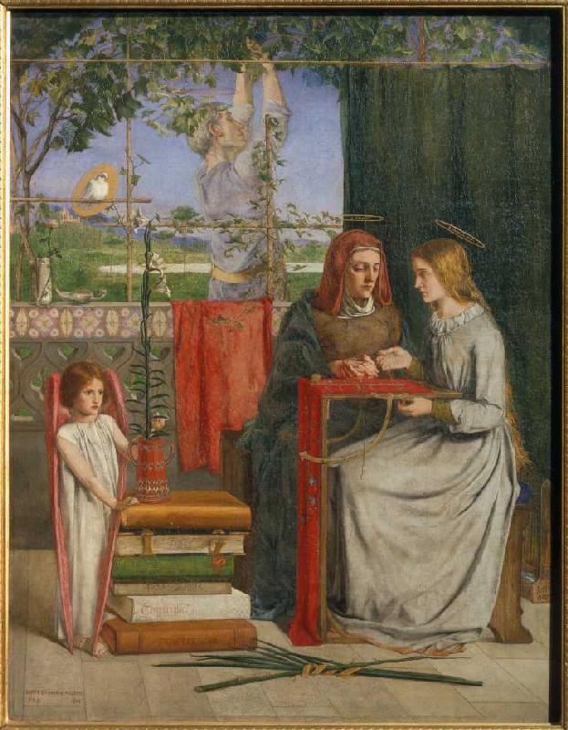 Die Kindheit der Hl de Dante Gabriel Rossetti