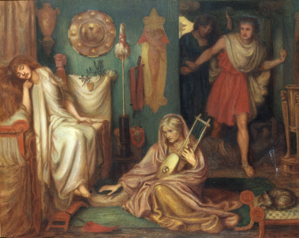 D.Rossetti, Return of Tibullus, 1868. de Dante Gabriel Rossetti
