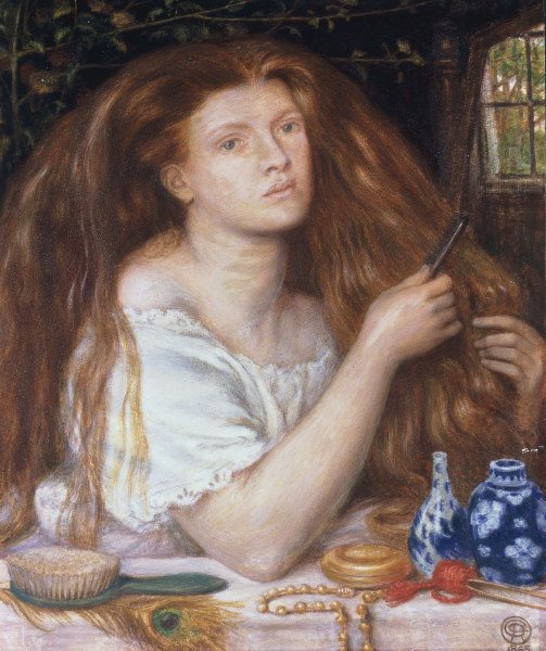 D.Rossetti, Woman Combing her Hair, 1865 de Dante Gabriel Rossetti