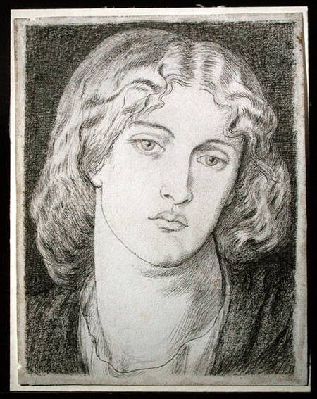 Fanny Cornforth (1824-1906) (pen & ink and grey wash on paper) de Dante Gabriel Rossetti