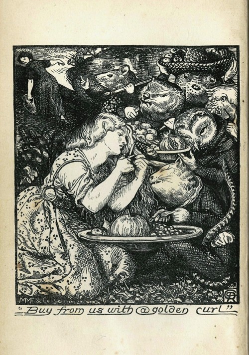 Frontispiece of "Goblin Market and Other Poems" by Christina Rossetti de Dante Gabriel Rossetti